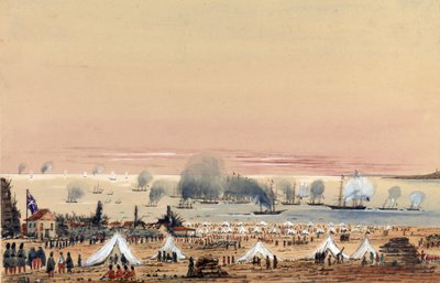 Le débarquement à Kinburn (Ukraine, Russie) en octobre 1855, un camp de l