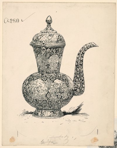 Aiguière en argent massif fabriquée à Ispahan - Harry Fenn