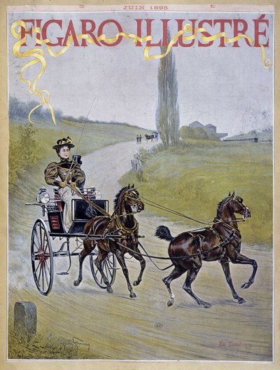 Femme conduisant une calèche - dans «Figaro Illustré» - Harry Finney