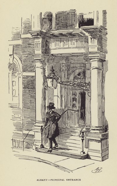 Albany, entrée principale - Harry Furniss