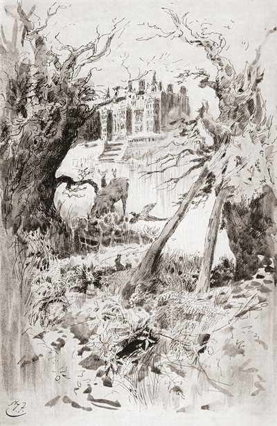 Bleak House. Illustration par Harry Furniss pour le roman de Charles Dickens Bleak House, de l