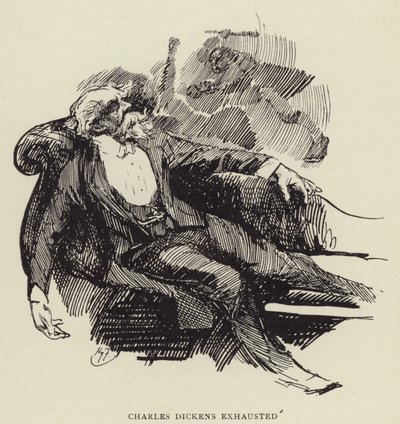 Charles Dickens épuisé - Harry Furniss