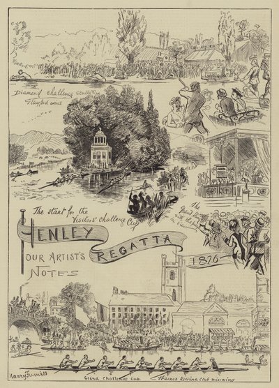 Régate de Henley, 1876 - Harry Furniss
