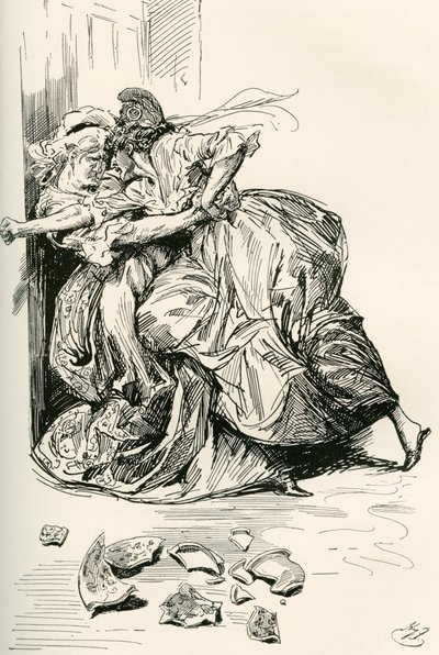 Illustration pour le roman A Tale of Two Cities de Charles Dickens - Harry Furniss