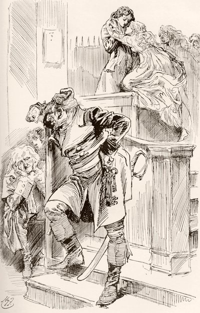 Illustration pour le roman A Tale of Two Cities de Charles Dickens - Harry Furniss