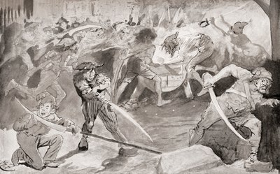 Illustration pour le roman A Tale of Two Cities de Charles Dickens - Harry Furniss