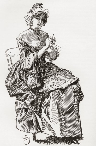 Illustration pour le roman de Charles Dickens Un conte de deux villes - Harry Furniss