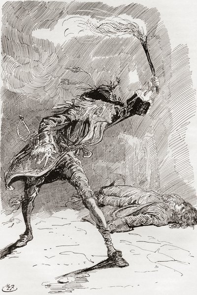Illustration pour le roman Barnaby Rudge de Charles Dickens - Harry Furniss