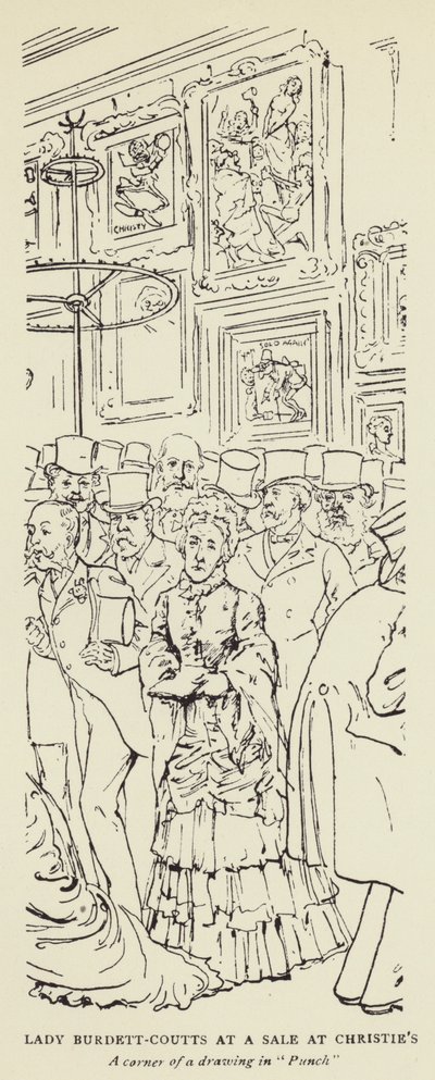 Lady Burdett-Coutts à une vente chez Christie