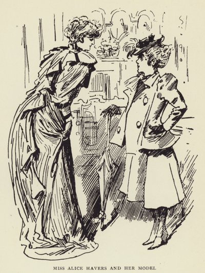 Miss Alice Havers et son modèle - Harry Furniss
