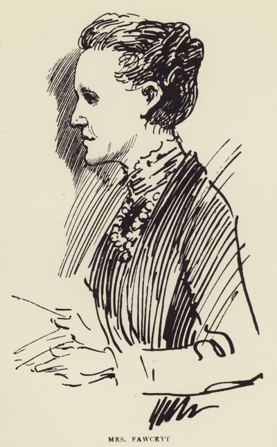 Mme Fawcett - Harry Furniss