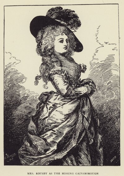 Mme Rousby comme le Gainsborough manquant - Harry Furniss