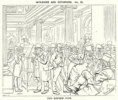 Caricature de Punch : Le Reform Club - Harry Furniss