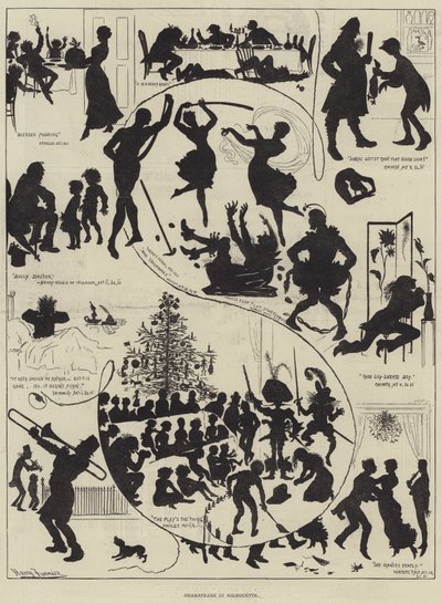 Shakespeare en silhouette - Harry Furniss