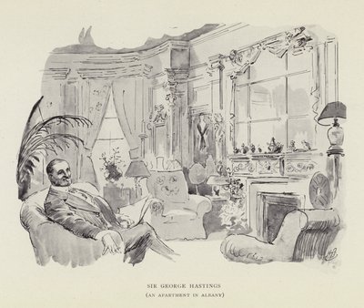 Sir George Hastings, Un appartement à Albany - Harry Furniss