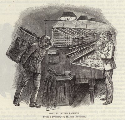 Tri des paquets de lettres - Harry Furniss