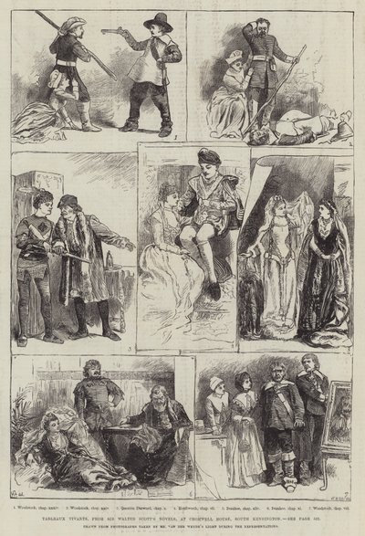 Tableaux vivants des romans de Sir Walter Scott, à Cromwell House, South Kensington - Harry Furniss