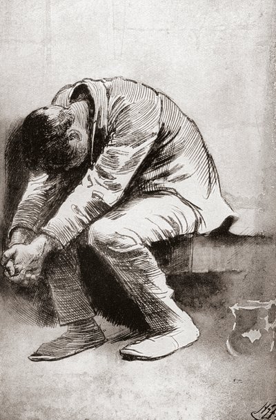 Le Prisonnier Solitaire. Illustration par Harry Furniss pour le récit de voyage de Charles Dickens 