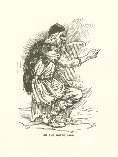 Un vieux barde norrois (gravure) - Harry George Theaker