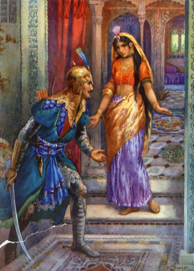 "Apercevant Rama, elle se précipita vers l
