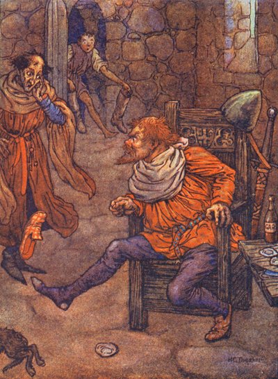 Dauphin gris, une légende de Sheppey (lithographie couleur) - Harry George Theaker