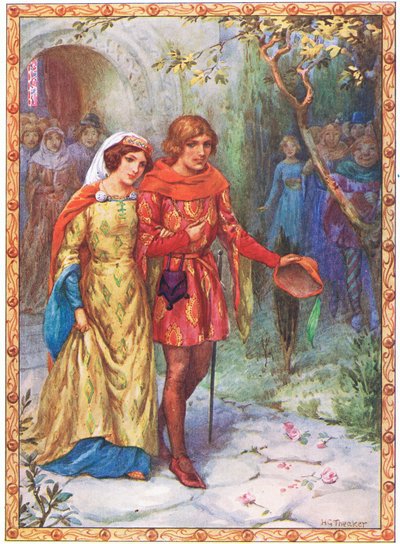 Il a épousé une dame de haute naissance (tiré de The Story of Gamelyn) (lithographie couleur) - Harry George Theaker