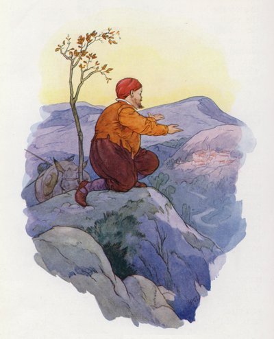 Illustration pour Don Quichotte (lithographie couleur) - Harry George Theaker