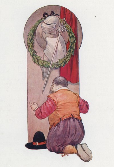 Illustration pour Don Quichotte (lithographie couleur) - Harry George Theaker