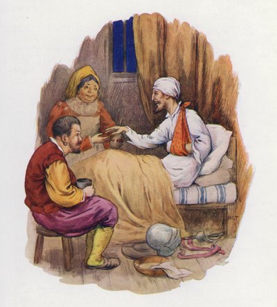 Illustration pour Don Quichotte (lithographie couleur) - Harry George Theaker