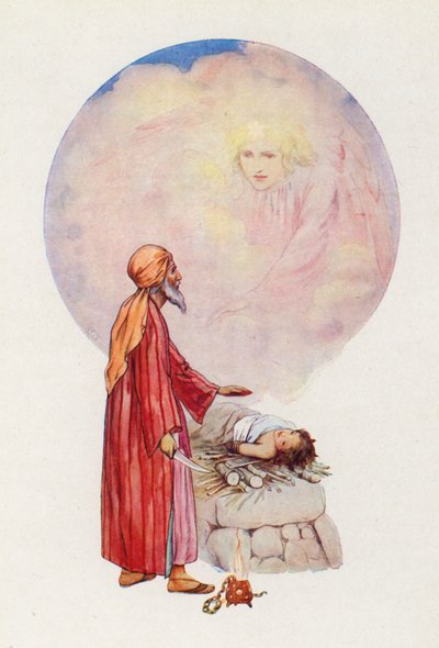"Ne pose pas ta main sur le jeune homme" (lithographie couleur) - Harry George Theaker