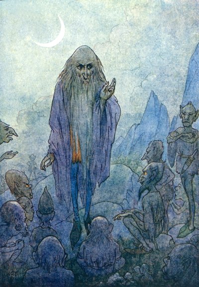 Merlin (colour litho) - Harry George Theaker