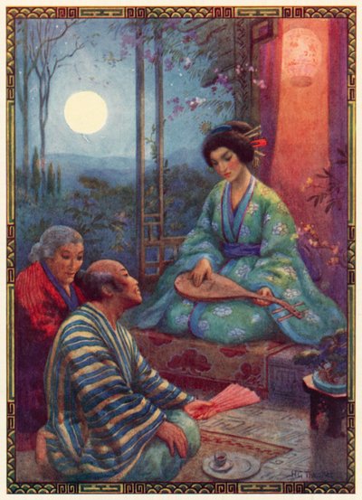 Princesse Splendeur du bambou plumeux (lithographie couleur) - Harry George Theaker