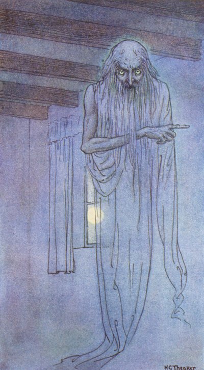 Le fantôme (lithographie couleur) - Harry George Theaker
