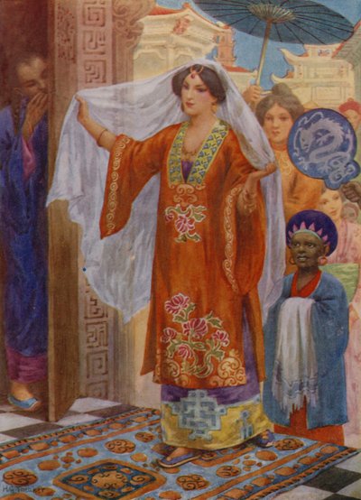 La princesse en route pour Bath (lithographie couleur) - Harry George Theaker
