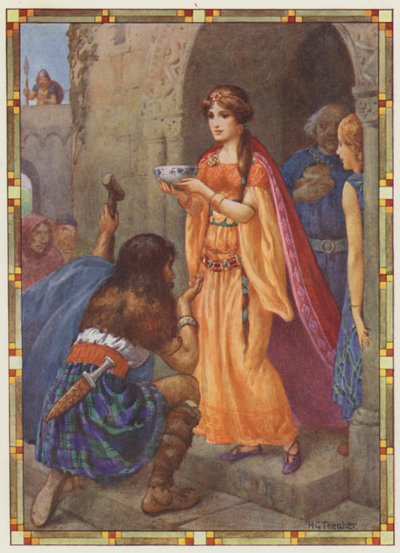 "The lady of Loch Awe", The Token (lithographie couleur) - Harry George Theaker