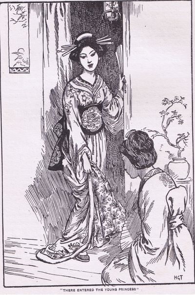 Entrée de la jeune princesse (de la Princesse au bol) (litho) - Harry George Theaker