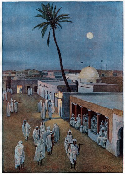 Tozeur (Tunisie) le soir par Sir Henry Hamilton Johnston - 1903 - Harry Hamilton Johnston