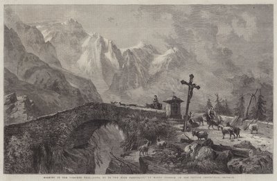Matin dans la vallée de Viescher, en montant vers les hauts pâturages - Harry John Johnson