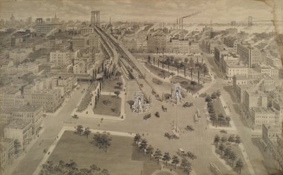 Place de Brooklyn du pont de Manhattan, vers 1917 - Harry M. Pettit
