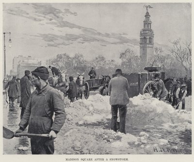 Madison Square après une tempête de neige - Harry M. Pettit