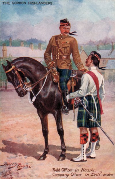 Les Gordon Highlanders, Officier de terrain en Kharki, Officier de compagnie en ordre de drill - Harry Payne