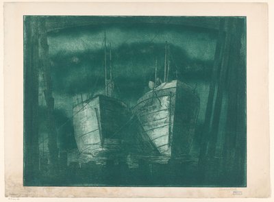 Deux barques - Harry van Mook (signed by artist)