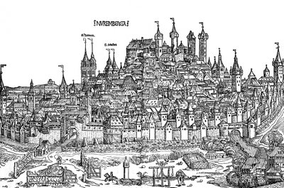 Vue de Nuremberg au 15ème siècle - Hartmann Schedel