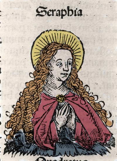 Portrait de Sainte Séraphie (Sérapia) (Séraphie de Syrie), martyre chrétienne du 2ème siècle. Des "Chroniques de Nuremberg" par Hartmann Schedel - Hartmann Schedel