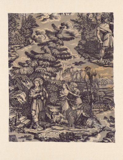 Le Solitaire au Pont du Torrent (Tissu d