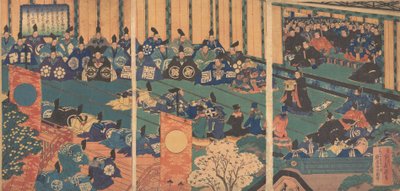 Rencontre avec des dignitaires étrangers, 1867 Meiji 1 - Hasegawa Sadanobu