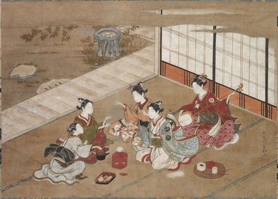 Jouant au "Jeu de la Main" - Hasegawa Yasumasa