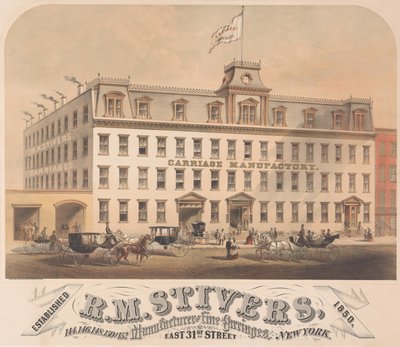 R. M. Stivers, fabricants de carrosses fins, 146-152 East 31st Street, New York, 1872-73 - Hatch and Co.