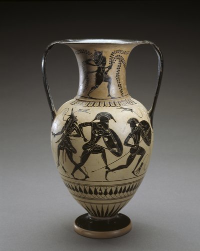 Amphore à figures noires avec scène de l
