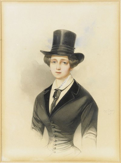Portrait de la grande-duchesse Catherine Mikhailovna de Russie 1827-1894, 1847 - Hau